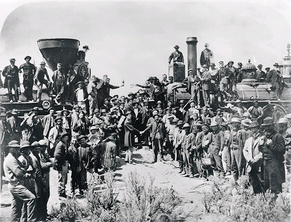 美国第一条横贯大陆铁路竣工