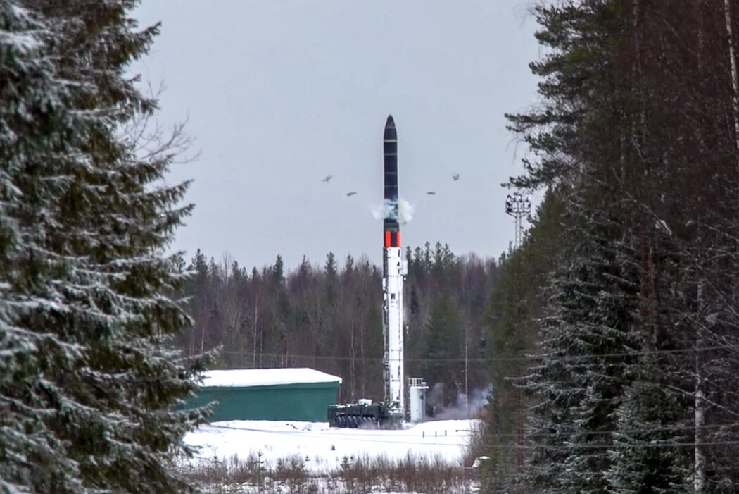 一枚亚尔斯洲际弹道导弹于今年2月在俄罗斯的一个秘密地点发射