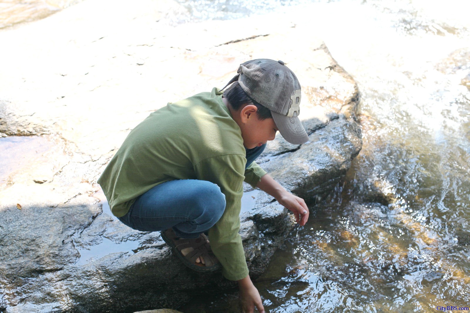 泰国北部 Doi Pha Hom Pak National Parks 泰国森林公园里的小溪 Mae Jai Stream