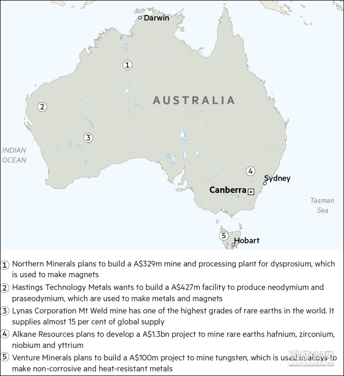 澳大利亚一口气抛15个稀土及关键矿业项目