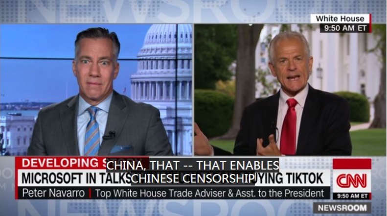 白宫贸易顾问纳瓦罗诬微软 CNN主播当场惊呆