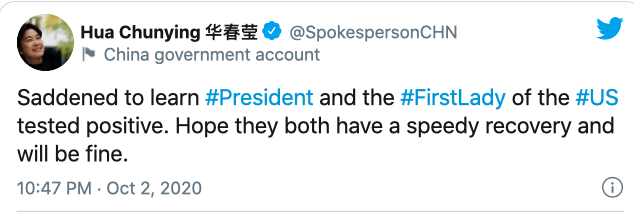 特朗普症状温和似感冒拜登佩洛西华春莹发声3.png