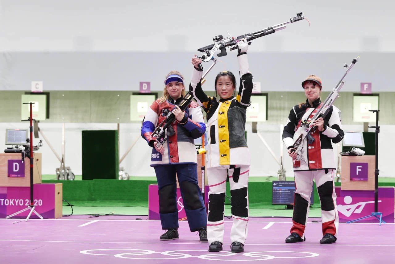 YANG Qian has just won the gold medal