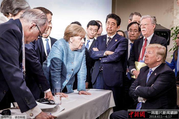 美国时任总统特朗普一个人把G7其他六国领袖都给“得罪”了