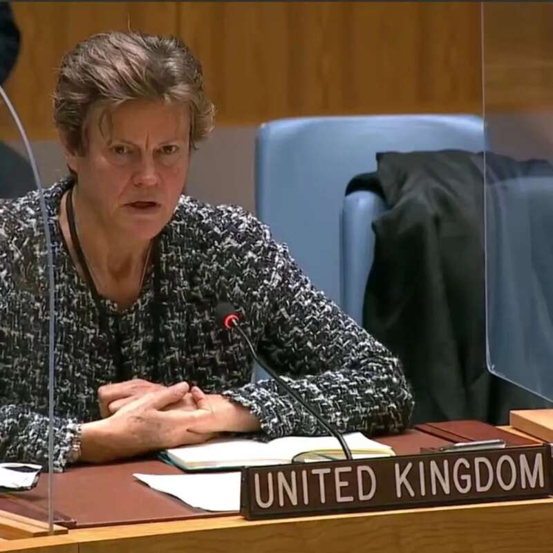 英国 常驻 联合 国代表吴百纳（Barbara Woodward）