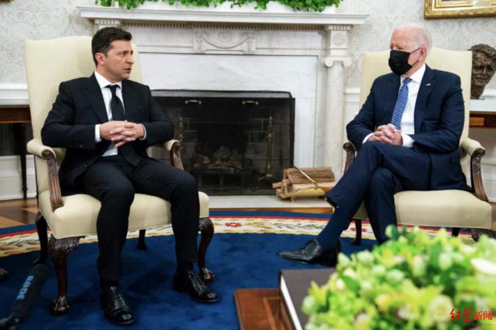 美国总统拜登和乌克兰总统泽连斯基会面