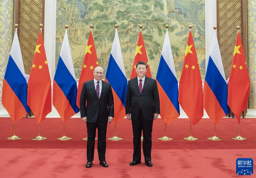 国家主席习近平在北京钓鱼台国宾馆同俄罗斯总统普京举行会谈