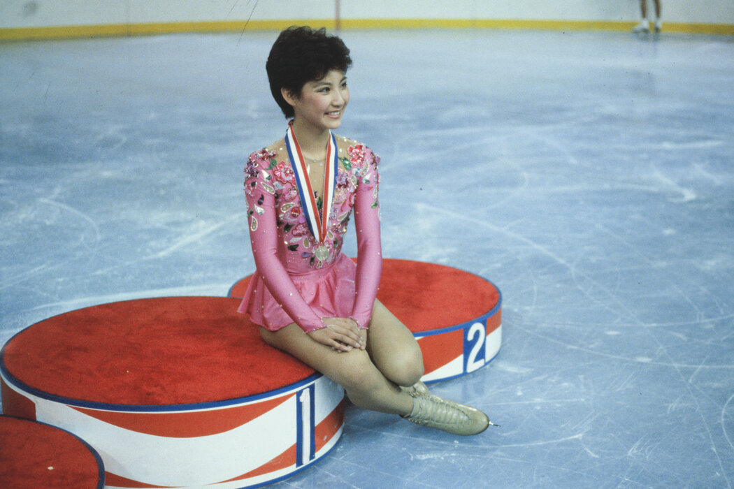 陈婷婷在1985年美国花样滑冰锦标赛上获得单人滑冠军