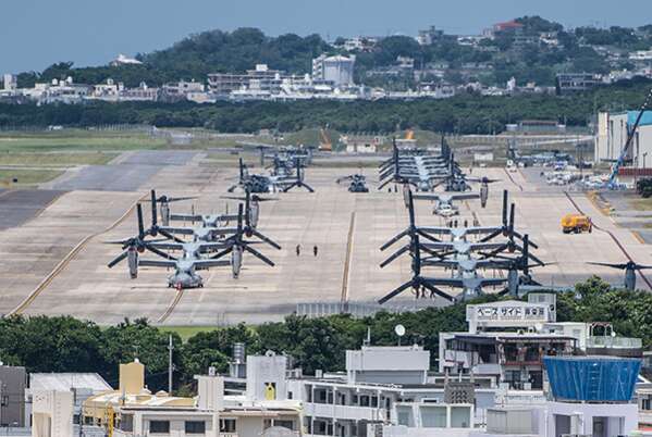 日本冲绳，驻日美军普天间基地