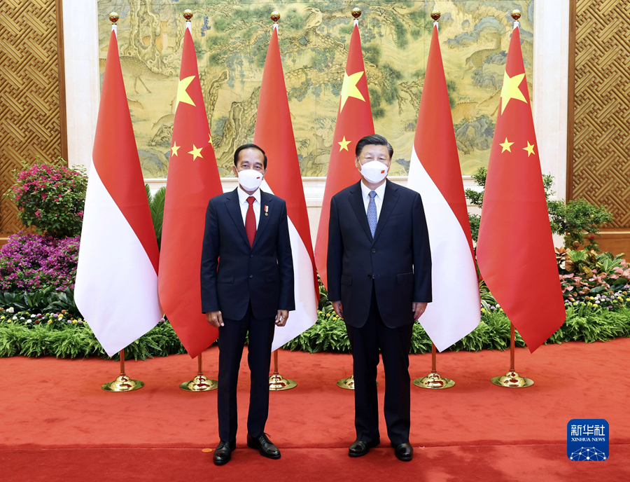 国家主席习近平在北京钓鱼台国宾馆同印度尼西亚总统佐科举行会谈