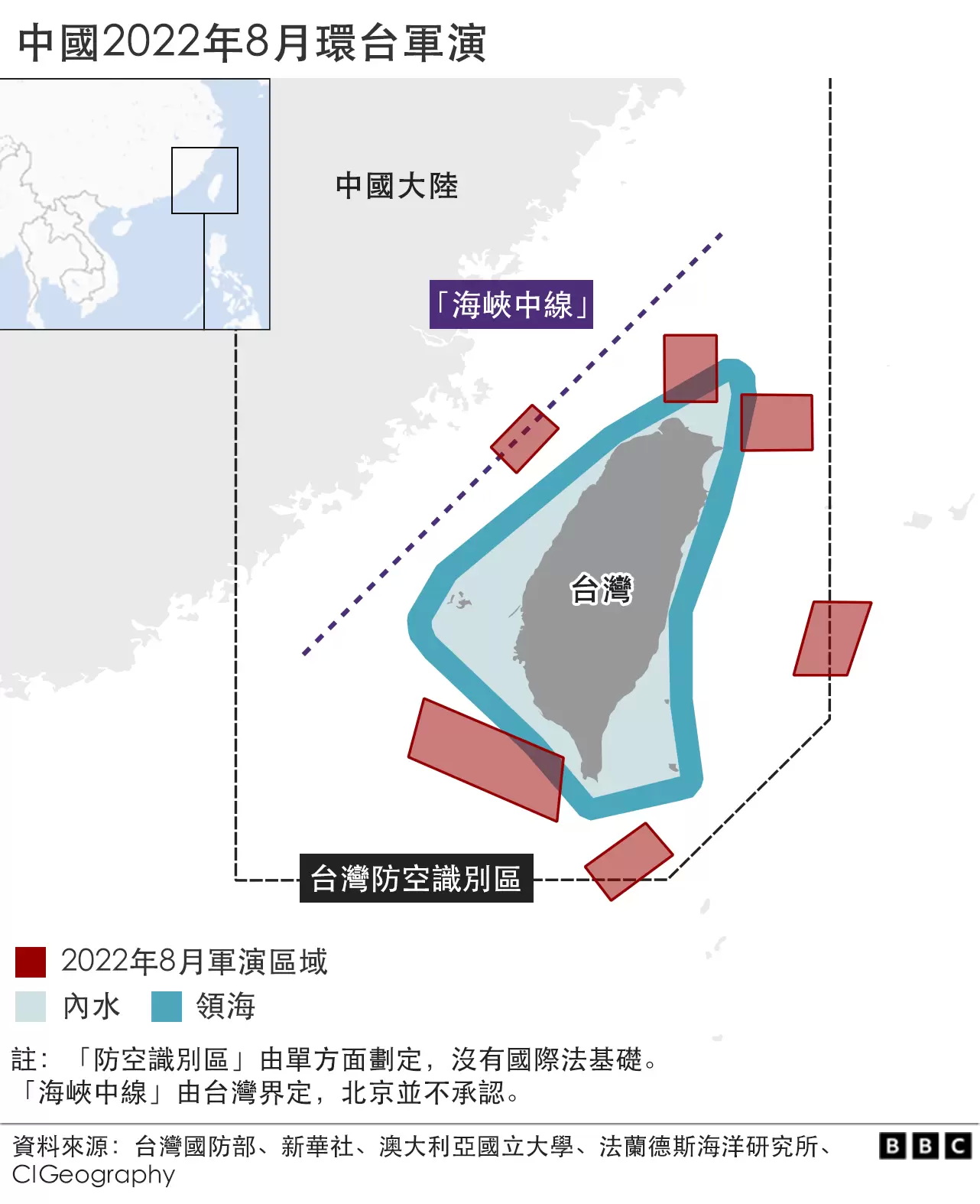 中国2022年8月环台军演
