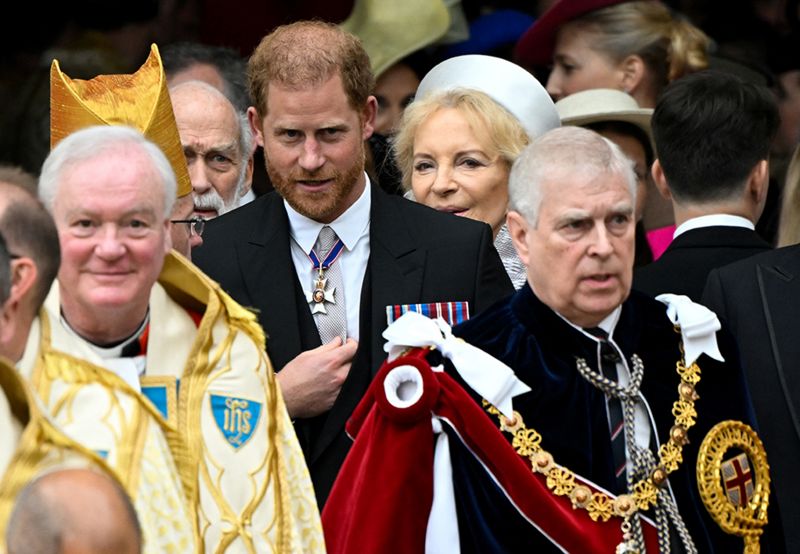 哈里王子出席加冕仪式，但他的妻子梅根未出席