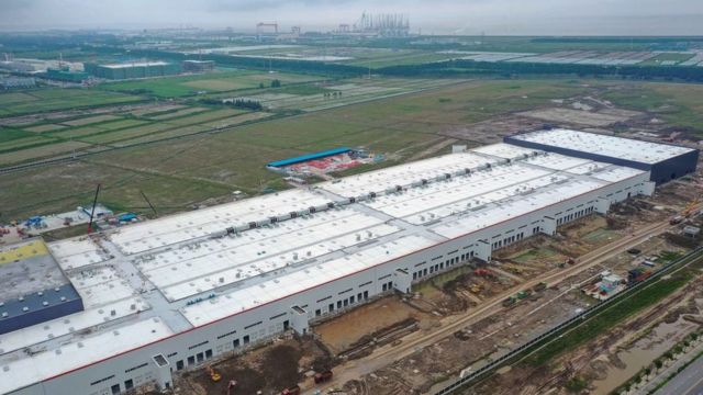 2019年，上海正在施工中的特斯拉工厂