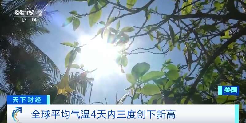 在短短四天内，全球平均气温已经三次创下新高
