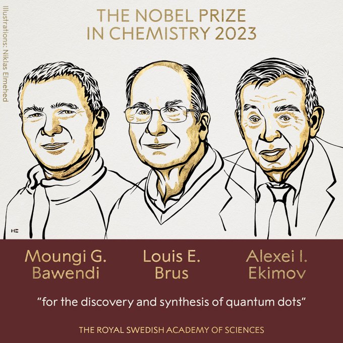 2023年诺贝尔化学奖揭晓！这三位科学家获奖