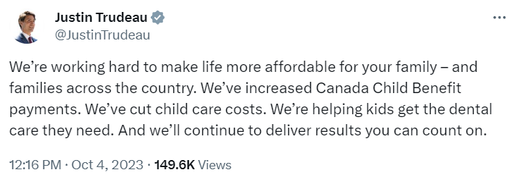 X@Justin Trudeau